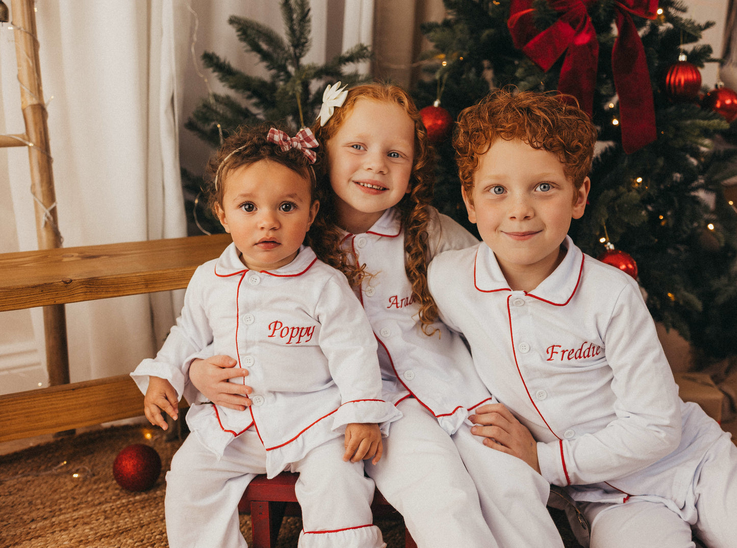 Girls Red Lined Pyjamas